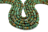 7.5mm Turquoise Round-Flat Bead, 16'' Strand, A201RB1154
