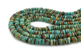 9mm Turquoise Round-Flat Bead, 16'' Strand, A201RB1165