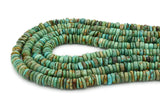 9mm Turquoise Round-Flat Bead, 16'' Strand, A201RB1168