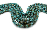 11mm Turquoise Round-Flat Bead, 16'' Strand, A201RB1184