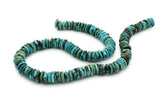 11mm Turquoise Round-Flat Bead, 16'' Strand, A201RB1184