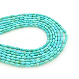 Genuine Natural American Turquoise Barrel Bead 16 inch Strand (3x6mm)