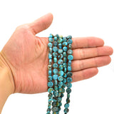Genuine Natural American Turquoise Coin Shape Bead 16 inch Strand (9mm)