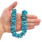 Bluejoy Genuine Indian-Style Natural Turquoise XL Free-Form Disc Bead 16-inch Strand (22mm)