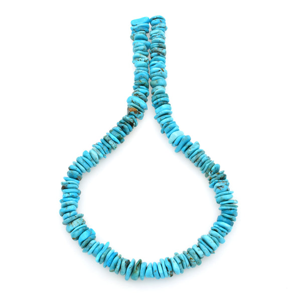 Bluejoy Genuine Indian-Style Natural Turquoise XL Free-Form Disc Bead 16-inch Strand (9mm)