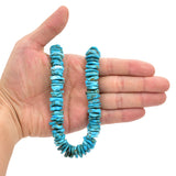 Bluejoy Genuine Indian-Style Natural Turquoise XL Free-Form Disc Bead 16-inch Strand (16mm)
