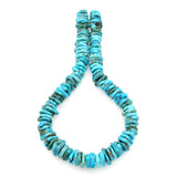 Bluejoy Genuine Indian-Style Natural Turquoise XL Free-Form Disc Bead 16-inch Strand (15mm)