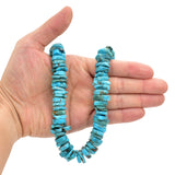 Bluejoy Genuine Indian-Style Natural Turquoise XL Free-Form Disc Bead 16-inch Strand (16 mm)