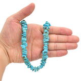 Bluejoy Genuine Indian-Style Natural Turquoise XL Free-Form Disc Bead 16-inch Strand (13mm)