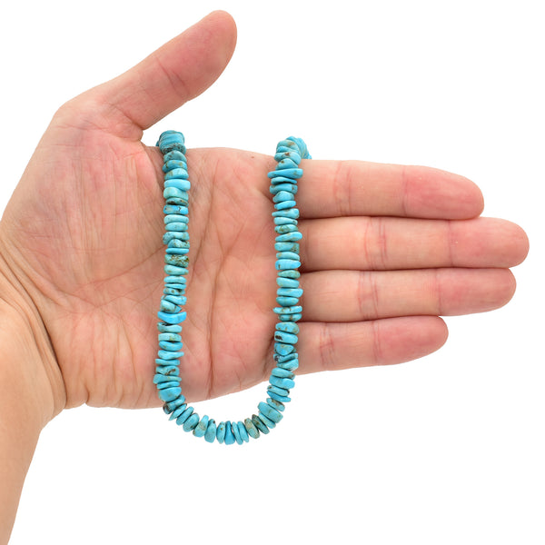 Bluejoy Genuine Indian-Style Natural Turquoise XL Free-Form Disc Bead 16-inch Strand (8mm)