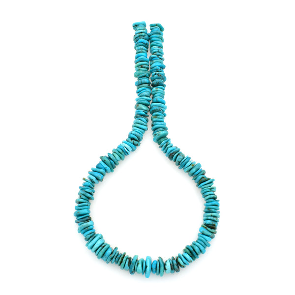 Bluejoy Genuine Indian-Style Natural Turquoise XL Free-Form Disc Bead 16-inch Strand (11mm)