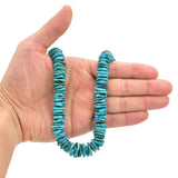 Bluejoy Genuine Indian-Style Natural Turquoise XL Free-Form Disc Bead 16-inch Strand (14mm)