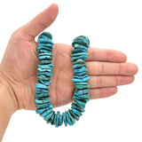 Bluejoy Genuine Indian-Style Natural Turquoise XL Free-Form Disc Bead 16-inch Strand (22mm)