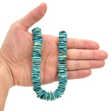 Bluejoy Genuine Indian-Style Natural Turquoise XL Free-Form Disc Bead 16-inch Strand (14mm)