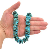 Bluejoy Genuine Indian-Style Natural Turquoise XL Free-Form Disc Bead 16-inch Strand (19mm)