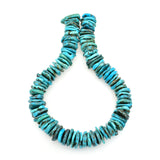 Bluejoy Genuine Indian-Style Natural Turquoise XL Free-Form Disc Bead 16-inch Strand (21mm)