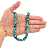 Bluejoy Genuine Indian-Style Natural Turquoise XL Free-Form Disc Bead 16-inch Strand (13mm)