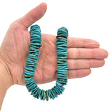 Bluejoy Genuine Indian-Style Natural Turquoise XL Free-Form Disc Bead 16-inch Strand (18mm)