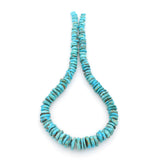 Bluejoy Genuine Indian-Style Natural Turquoise XL Graduated Free-Form Disc Bead 16-inch Strand (7mm-15mm)