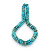 Bluejoy Genuine Indian-Style Natural Turquoise XL Graduated Free-Form Disc Bead 18-inch Strand (14mm-21mm)