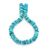 Bluejoy 18mm Genuine Indian-Style Natural Turquoise XL Free-Form Thin Disc Bead 16-inch Strand