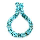 Bluejoy  20mm Genuine Indian-Style Natural Turquoise XL Free-Form Thin Disc Bead 16-inch Strand