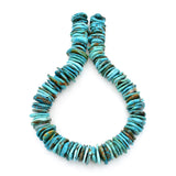 Bluejoy 22mm Genuine Indian-Style Natural Turquoise XL Free-Form Thin Disc Bead 16-inch Strand