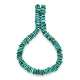 Bluejoy 13mm Genuine Indian-Style Natural Turquoise XL Free-Form Thin Disc Bead 16-inch Strand