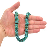 Bluejoy 13mm Genuine Indian-Style Natural Turquoise XL Free-Form Thin Disc Bead 16-inch Strand