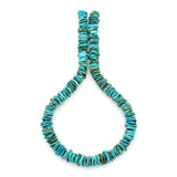 Bluejoy 13mm Genuine Indian-Style Natural Turquoise XL Free-Form Thin Disc Bead 16-inch Strand