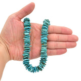 Bluejoy 16mm Genuine Indian-Style Natural Turquoise XL Free-Form Thin Disc Bead 16-inch Strand