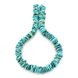 Bluejoy 13mm Genuine Indian-Style Natural Turquoise XL Free-Form Thin Disc Bead 16-inch Strand