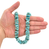 Bluejoy 13mm Genuine Indian-Style Natural Turquoise XL Free-Form Thin Disc Bead 16-inch Strand