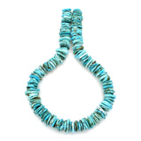Bluejoy 15mm Genuine Indian-Style Natural Turquoise XL Free-Form Thin Disc Bead 16-inch Strand
