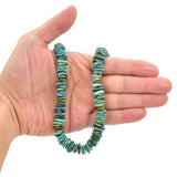 Bluejoy 11mm Genuine Indian-Style Natural Turquoise XL Free-Form Thin Disc Bead 16-inch Strand