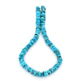 Bluejoy Genuine Indian-Style Natural Turquoise XL Free-Form Flat Disc Bead 16-inch Strand (11mm)