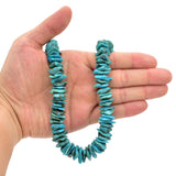 Bluejoy Genuine Indian-Style Natural Turquoise XL Free-Form Flat Disc Bead 16-inch Strand (15mm)