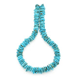 Bluejoy Genuine Indian-Style Natural Turquoise XL Free-Form Flat Disc Bead 16-inch Strand (14mm)