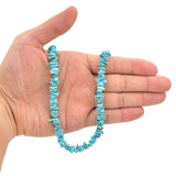 Bluejoy Genuine Indian-Style Natural Turquoise Free-Form Flat Disc Bead 16-inch Strand (6mm)
