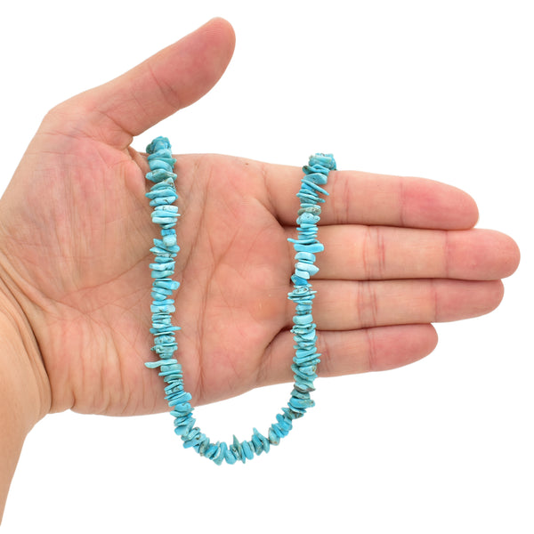 Bluejoy Genuine Indian-Style Natural Turquoise Free-Form Flat Disc Bead 16-inch Strand (6mm)