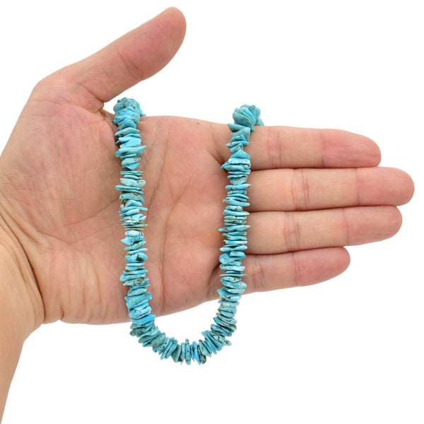 Bluejoy Genuine Indian-Style Natural Turquoise Free-Form Flat Disc Bead 16-inch Strand (10mm)