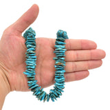 Bluejoy Genuine Indian-Style Natural Turquoise XL Free-Form Flat Disc Bead 16-inch Strand (17mm)