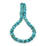 Bluejoy Genuine Indian-Style Natural Turquoise XL Free-Form Flat Disc Bead 16-inch Strand (14mm)