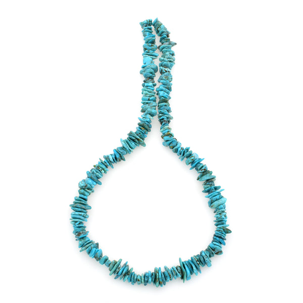 Bluejoy Genuine Indian-Style Natural Turquoise Free-Form Flat Disc Bead 16-inch Strand (8mm)