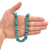 Bluejoy Genuine Indian-Style Natural Turquoise XL Free-Form Flat Disc Bead 16-inch Strand (12mm)