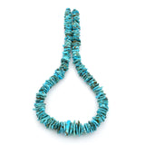 Bluejoy Genuine Indian-Style Natural Turquoise XL Graduated Free-Form Flat Disc Bead 18-inch Strand (9mm-15mm)