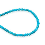 Bluejoy 3mm Genuine Classic Style Natural Turquoise Roundel Bead 16-inch Strand