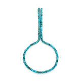 Bluejoy 5mm Genuine Classic Style Natural Turquoise Roundel Bead 16-inch Strand