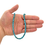 Bluejoy 5mm Genuine Classic Style Natural Turquoise Roundel Bead 16-inch Strand