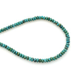 Bluejoy 4mm Genuine Classic Style Natural Turquoise Roundel Bead 16-inch Strand